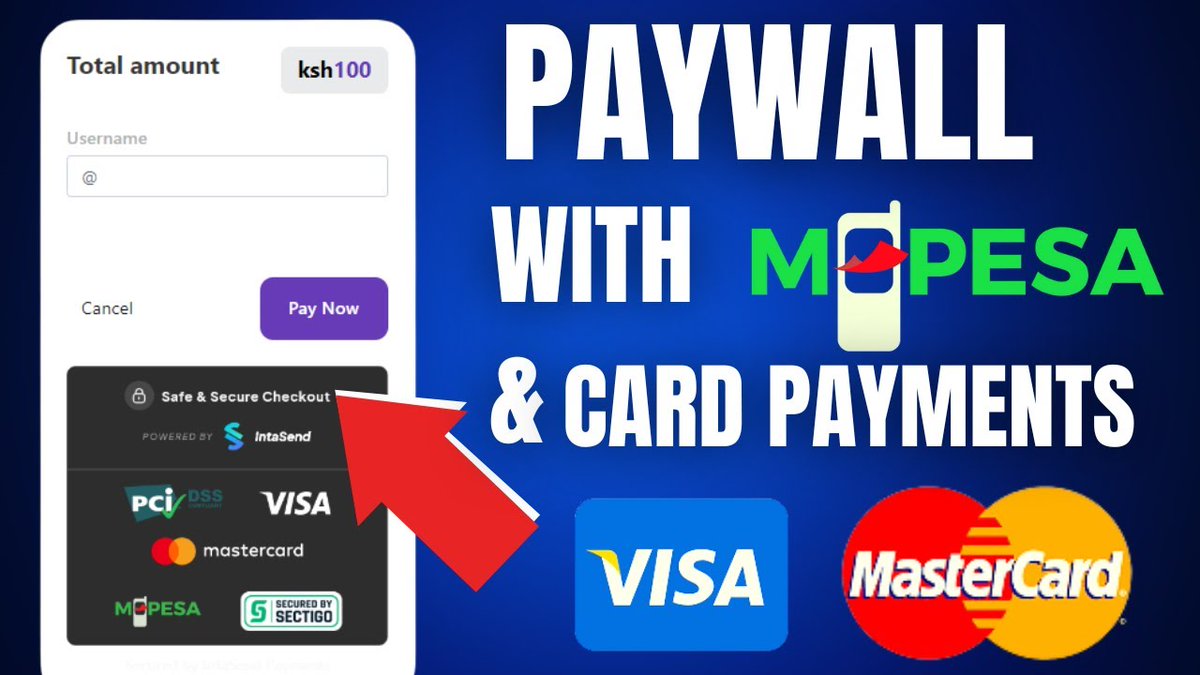 fortunethedev1's tweet photo. Create a Secure Paywall with M-Pesa and Card Payment Integration – Create a seamless and secure paywall for your online business with integration for M-Pesa and card payments. Our paywall solution is easy to implement, customizable... https://t.co/k1TUAP4dXL https://t.co/45G0PYeHr6