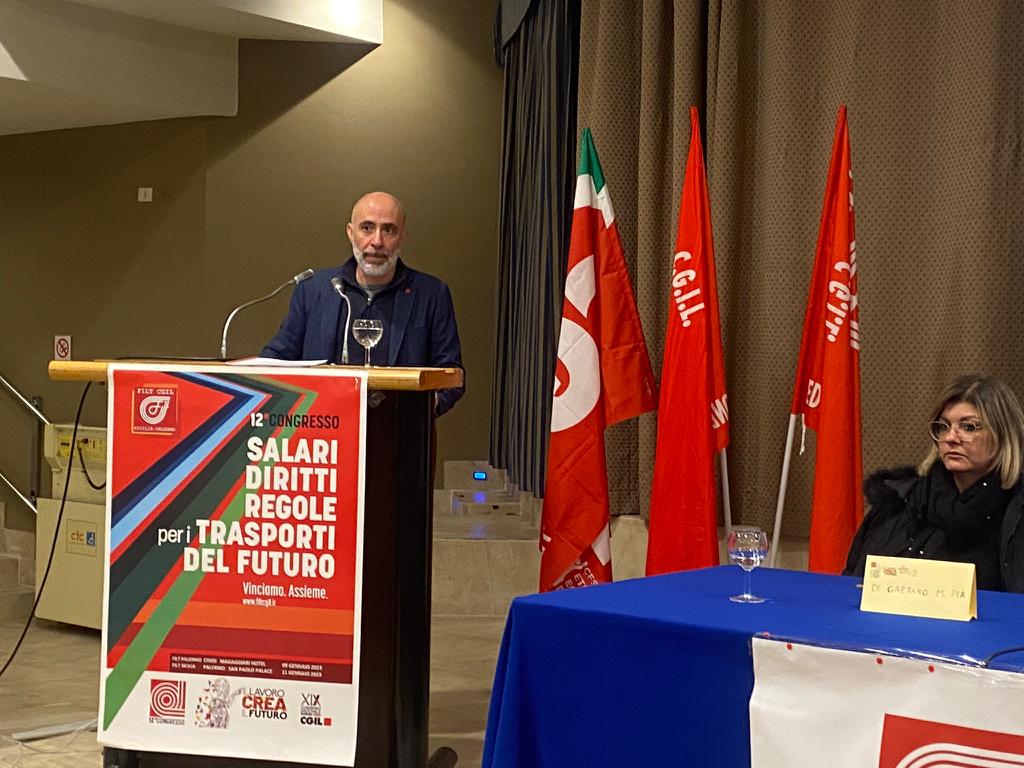 FiltCgil's tweet photo. Complimenti a Alessandro Grasso, eletto all'unanimità nuovo segretario generale della Filt #Cgil  Sicilia. Il nostro ringraziamento va a Franco Spanó per il lavoro svolto in questi anni. Al congresso che si è tenuto a Palermo è intervenuto segretario generale Stefano Malorgio. https://t.co/zwAw64jQ4e