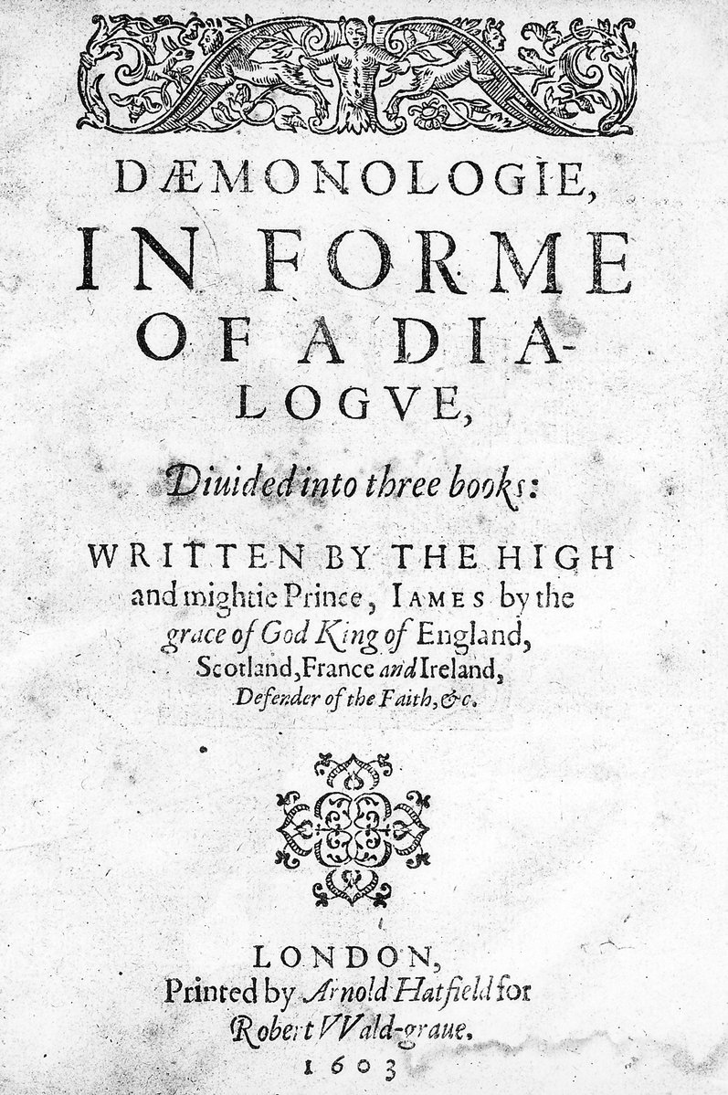 The BBC have branded Prince Harry's new memoir Spare 'The weirdest book ever written by a royal'.

Which is a great excuse to tell you that in 1597 King James VI & I published the Daemonologie, a book on necromancy, black magic, and how to find, test, and punish witches.