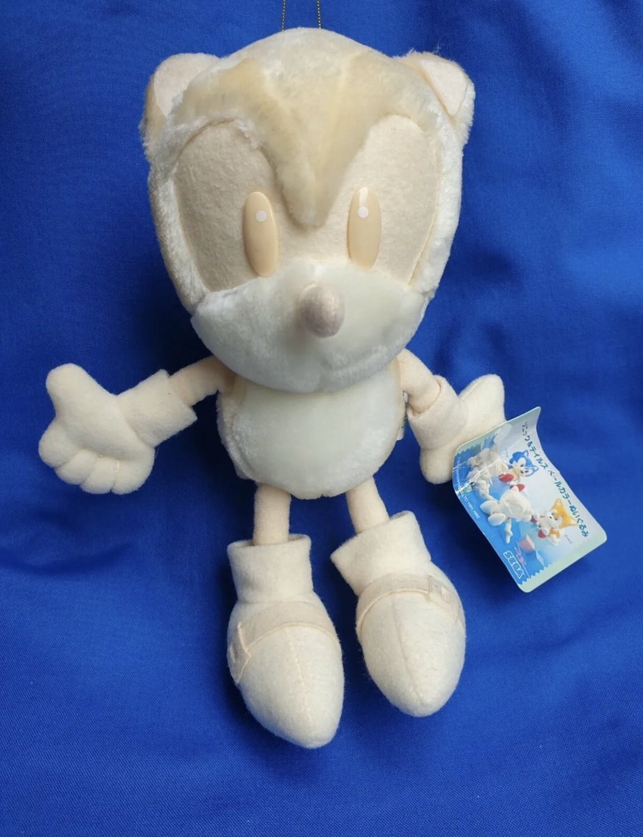 ⭐️希少⭐️ソニック&テイルス　ペールカラー ぬいぐるみ SEGA 1998 Today's Video Game Plush of the Day is: Sonic the Hedgehog (White