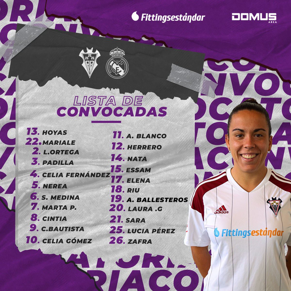 ᴄᴏɴᴠᴏᴄᴀᴛᴏʀɪᴀ ᴘᴀʀᴀ 1/8 ᴅᴇ ʟᴀ ᴄᴏᴘᴀ ᴅᴇ ʟᴀ ʀᴇɪɴᴀ 👑🔜⚽️ 

Mañana 18h 🆚 <a href="/realmadridfem/">Real Madrid C.F.</a> 

#VamosFunda #FundaRealMadrid 

📝: albacetebalompie.es/noticia/convoc…