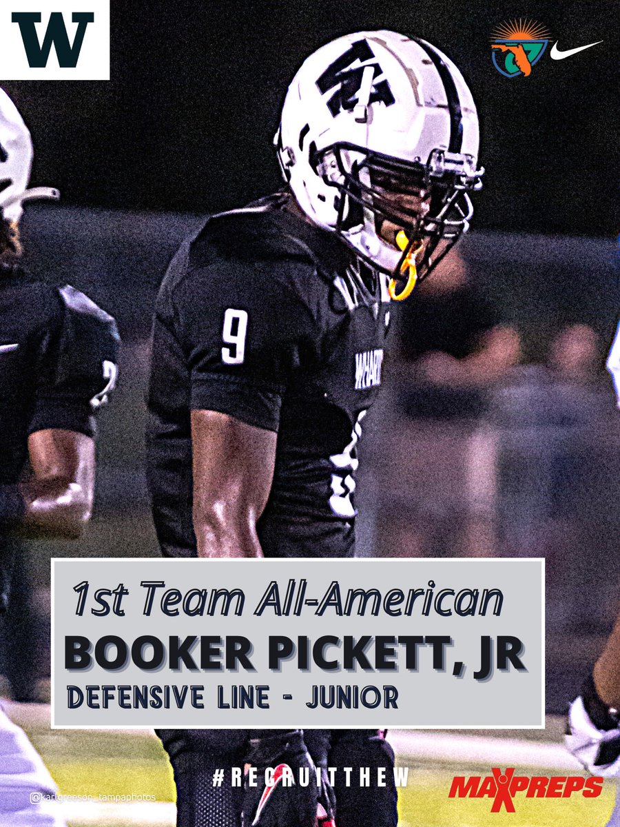 Wharton Wildcats Football (@whartonhighfb) on Twitter photo Congrats to 3x All-American Booker Pickett, Jr.โผ๏ธ
<a href="/Coach_Baham/">Robert Baham Jr.</a> <a href="/WhartonBoosters/">Wharton Boosters</a> Congrats to 3x All-American Booker Pickett, Jr.โผ๏ธ
<a href="/Coach_Baham/">Robert Baham Jr.</a> <a href="/WhartonBoosters/">Wharton Boosters</a>