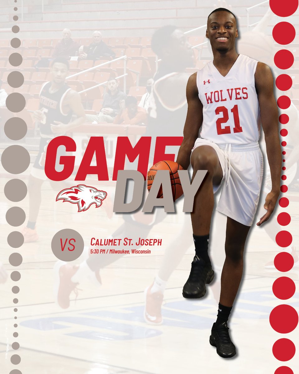 🏀GAMEDAY🏀
<a href="/MBB_CSU_Wolves/">Cardinal Stritch Basketball</a> hosts CCSJ for their third of four straight conference games!
📍Panella Court | Milwaukee, Wis.
⏰7:30pm
📊bit.ly/3QFkVaz
📺bit.ly/3QtSQDb