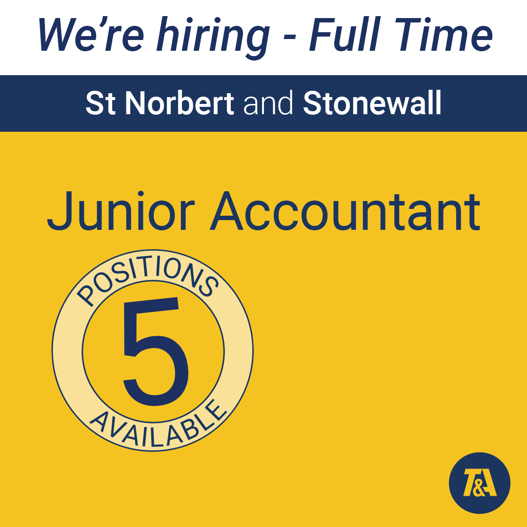 We're looking to expand our team!
talbotcpa.ca/hiring/ 👍
Nous cherchons à agrandir notre équipe !

#bookkeeper #accountant #manitoba