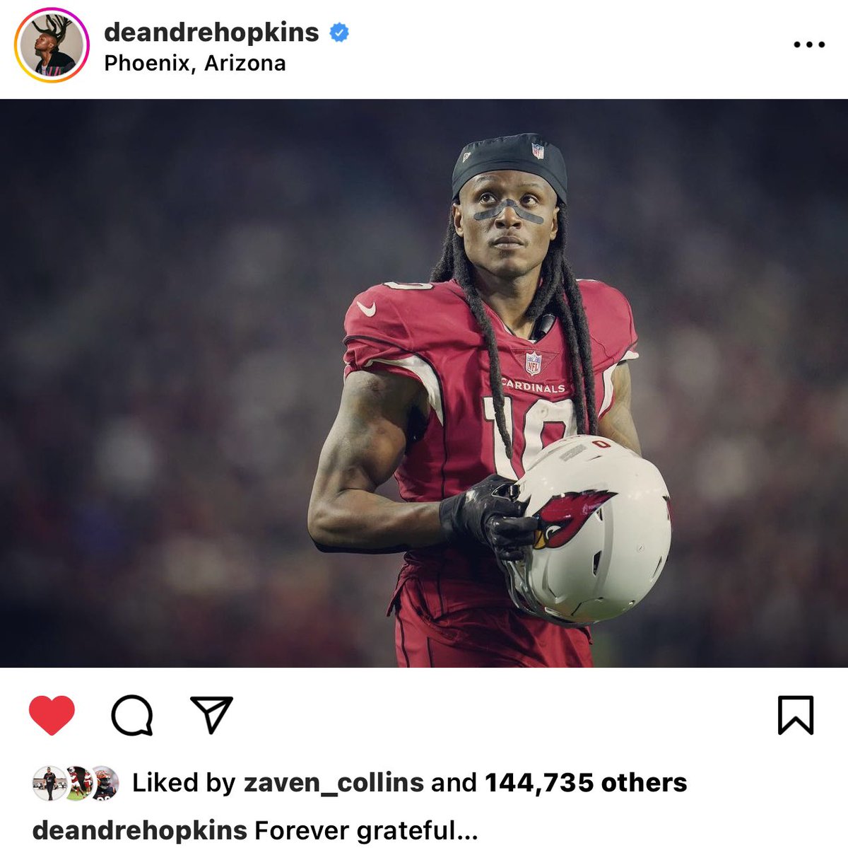 Schultz_Report's tweet photo. DeAndre Hopkins posted this on his IG today. 👀 https://t.co/sWELJYGcoy