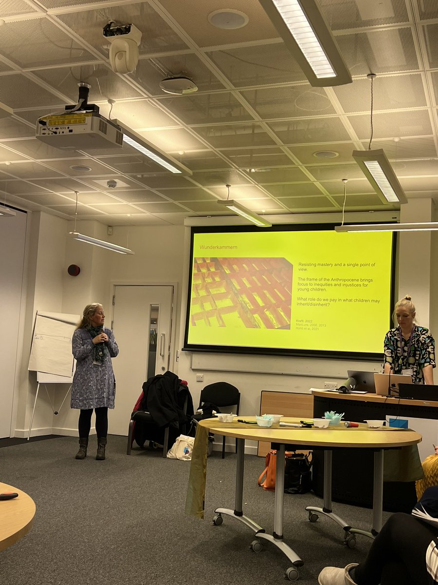 shivazar1's tweet photo. Day2 #ECQI2023 micro-moments in postQR with  @JayneOsgood and @Taylor_C_A, Karen Murris et al, fantastic keynote of Michalinos Zembylas and great workshop on Dis/inheriting the Anthropocene @HannahEHogarth, @nikkifairchild2, @JoAlbinClark et al 🤩🤩🤩 https://t.co/HXz92hNPBK