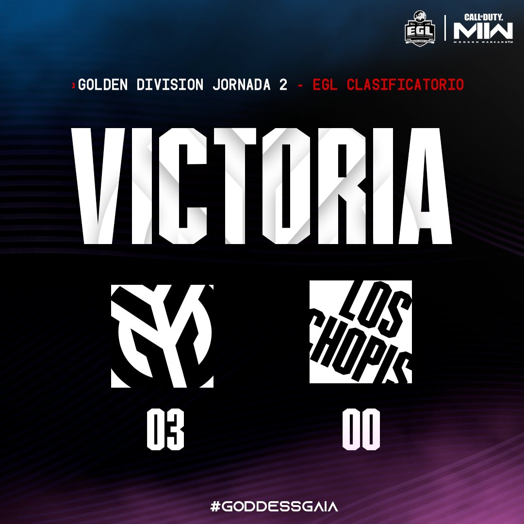 #CoDMW2 

¡Vamooooos, victoria para nuestros soldados de #GaiaGaming en contra de #LosChopis en la ronda 2 del #EGL_Clasificatorio de <a href="/EGLSpain_/">EGL Spain</a>!🤯🔥🔥

#GoddessGaia