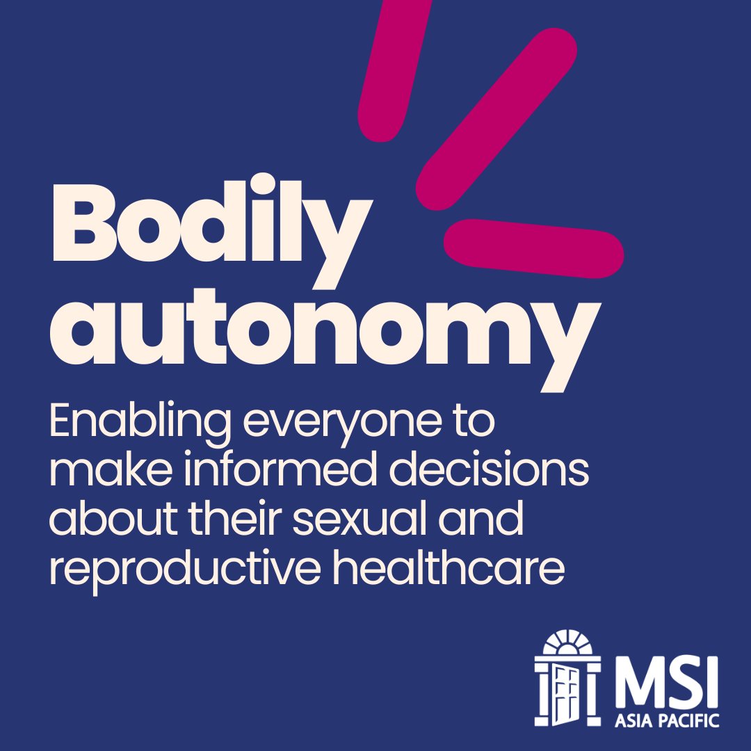 msi_asiapacific's tweet photo. Bodily autonomy is a human right and is fundamental to ensuring individuals can make informed healthcare decisions. Supporting our work and spreading awareness about sexual and reproductive health is vital to ensuring bodily autonomy. https://t.co/31SYp01yaW