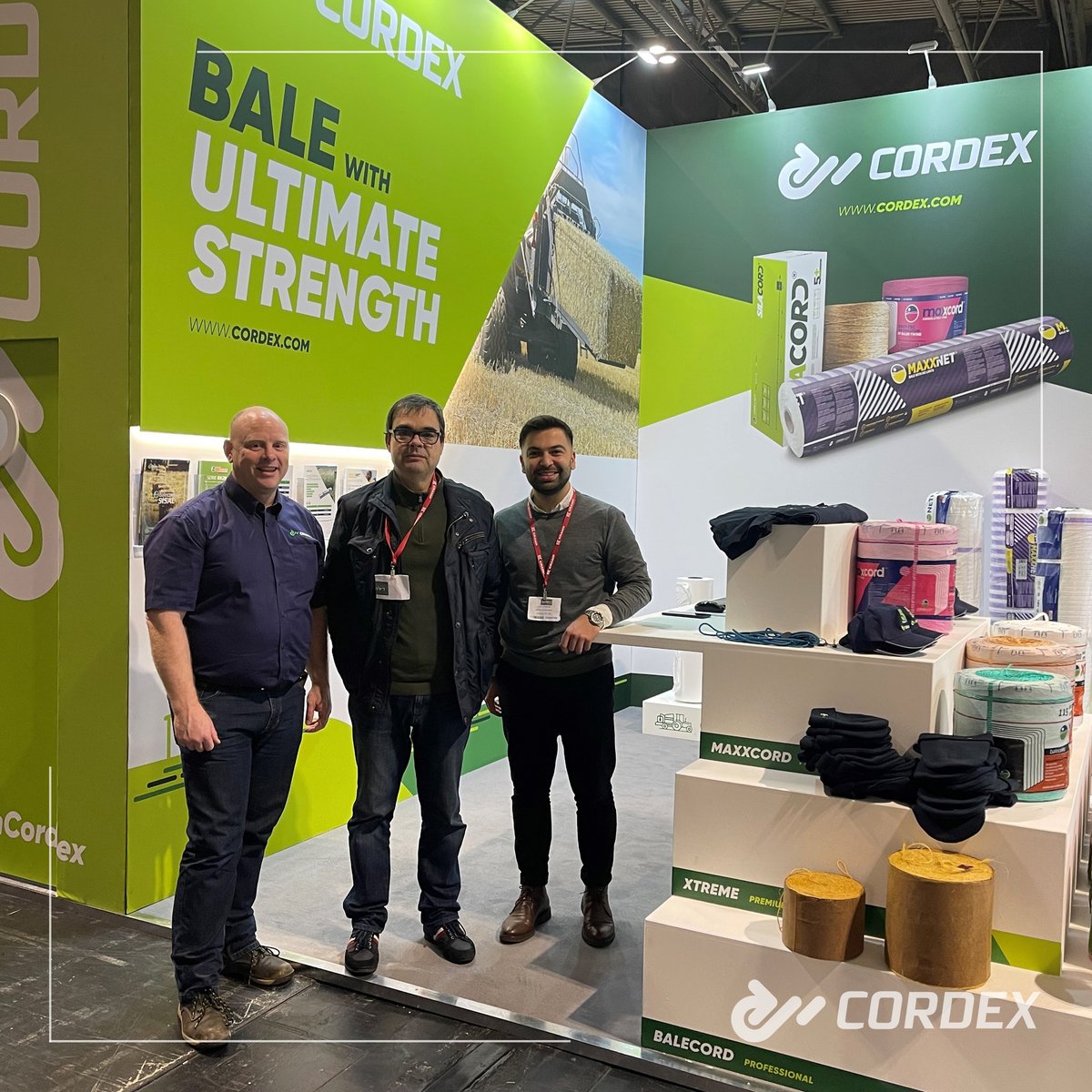 cordexofficial's tweet photo. We have reached the end of another edition of the @lammashow  &amp; LAMMA 365 🙌
We thank all the customers and guests who visited Cordex's stand in these last two days. We had a great time meeting you all 🙏👏
#Lamma #Lamma23 #LammaShow
#Cordex #WithCordex #BaleWithUltimateStrength https://t.co/Jw9XfdJjn4