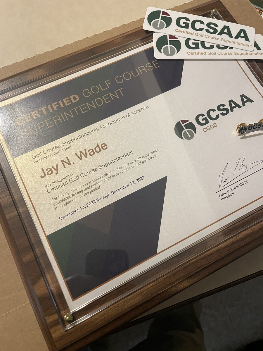 Jay Wade, CGCS tweet media