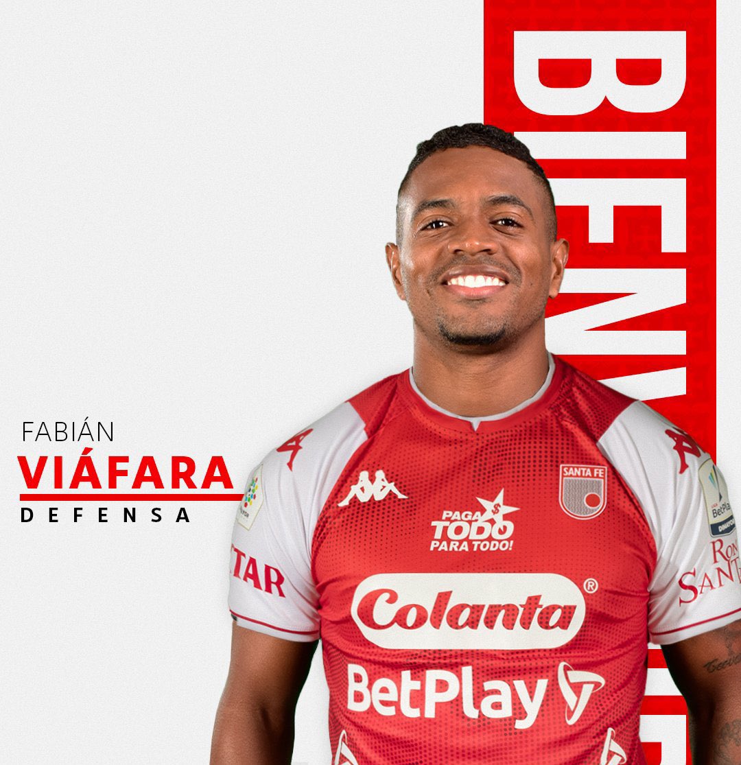 juniorlpr1924's tweet photo. #OFICIAL| Fabian Viáfara (30) rescindió su contrato con #Junior y es nuevo jugador de #IndSantaFe. https://t.co/nt8I1wiL6J