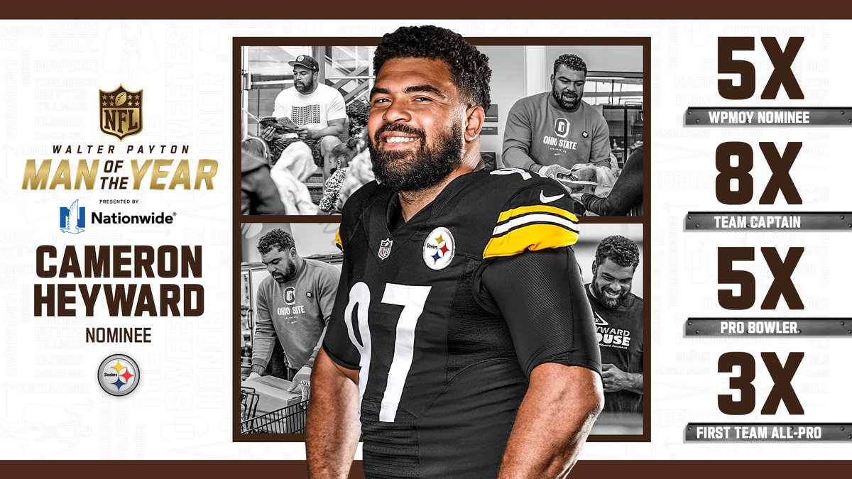 Year in and year out, @CamHeyward has been a consistent leader on the field & in the community. RT to help @CamHeyward win a $25,000 donation to the charity of his choice! #WPMOYChallenge Heyward #WPMOYChallenge Heyward #WPMOYChallenge Heyward #WPMOYChallenge Heyward