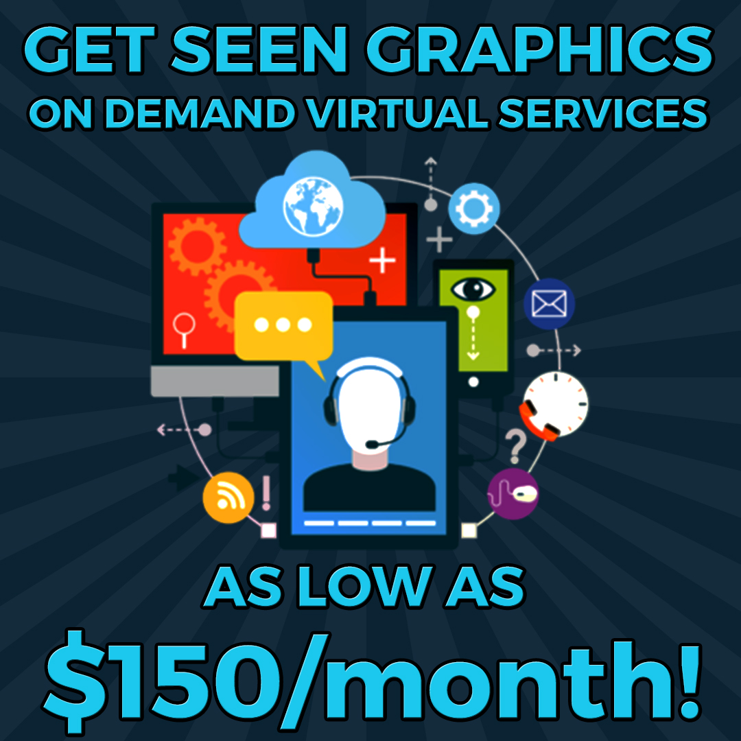 getseengraphics's tweet photo. $150/month OR, $120/month when you pay now for a year. Save $360! Get in touch with us right away because we have 3 client openings available. https://t.co/TSRJ1ocTx7