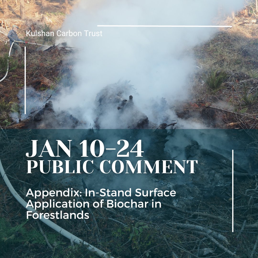 Check out our work and make your voice heard! The public comment period is open now until January 24th for our appendix to the Verra Biochar Methodology allowing for in-stand application of biochar in forestlands!

Join the discussion here: hylo.com/groups/regen-r…