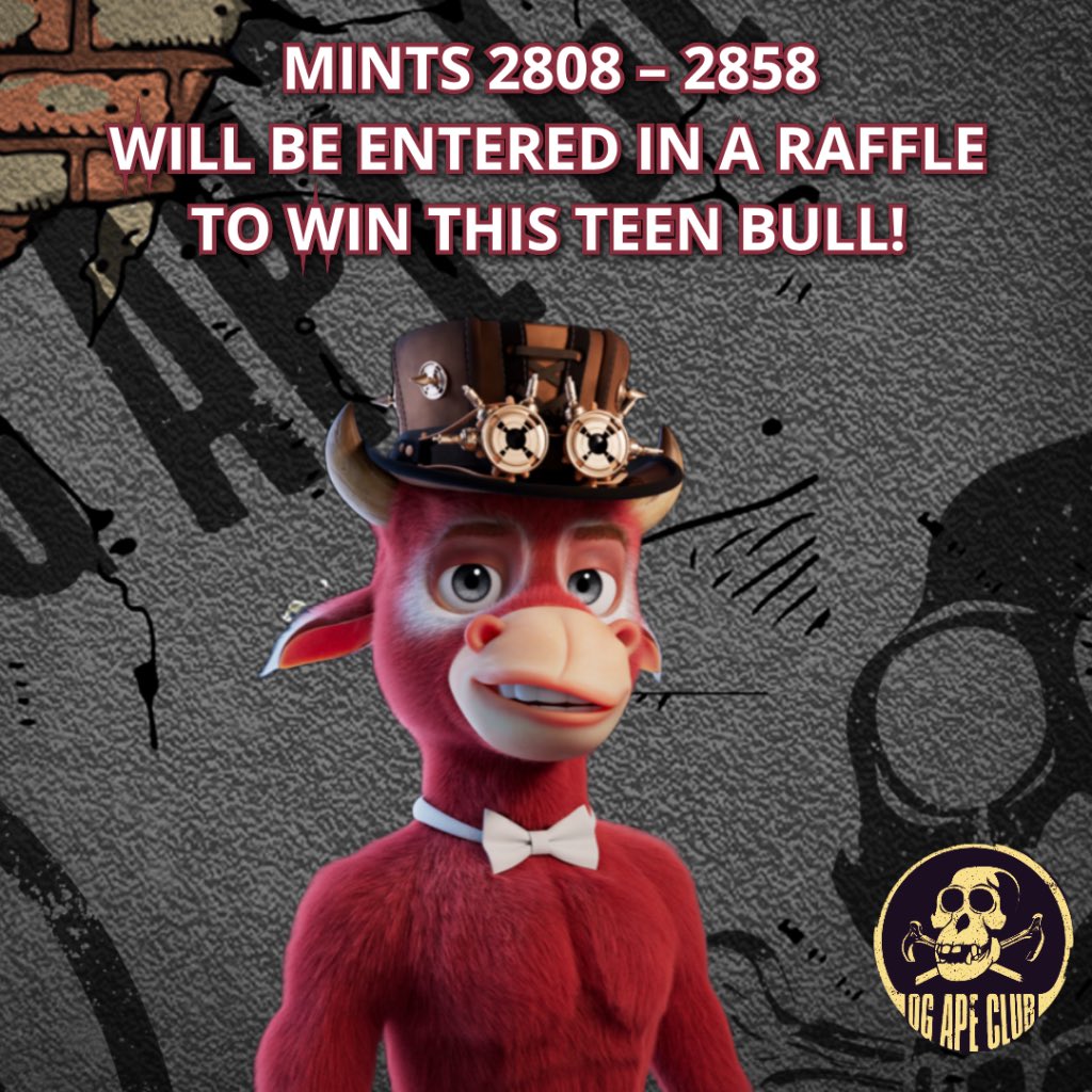 OG_Ape_Club's tweet photo. 🚨OG #2824 has NOT claimed their Teen Bull yet! 🚨

You have until 10:30p PST TONIGHT to claim!

Don't be the OG that missed out! 

To claim, open a ticket in Discord: 
https://t.co/B5zdaPBMd9 https://t.co/EdwS82PSSA