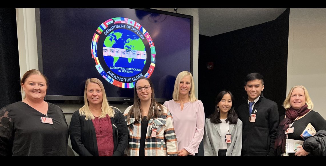C_Keen17's tweet photo. Group pic from the Pentagon. 5 AACPS staff members and 2 students attended the VIP viewing of Sextortion: The Hidden Pandemic. We are #lifelonglearners at AACPS. Let’s spread awareness about this #hiddenpandemic @principal_durr #AACPSAWESOME For more info https://t.co/kVf8z7aK4c https://t.co/FWaBRKUQVZ