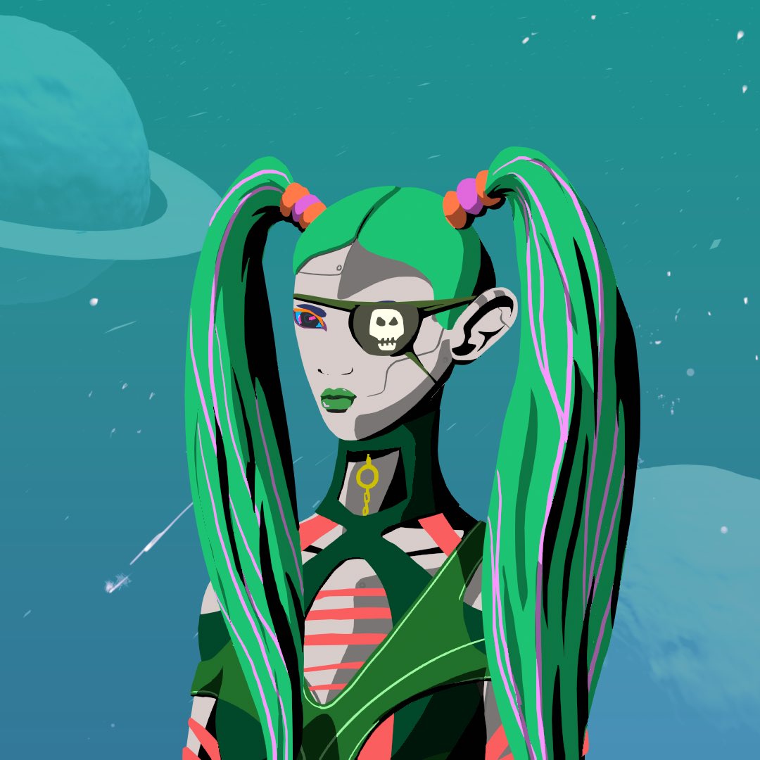 Meet Suzy, related to famed pirate Anne Bonny. Her motto is: “Make pirates fun again,” as indicated by her ever-changing hair color and unique ambush style. Keep an eye on your headgear. I hear she likes that, too. The Hat Shop has her “WANTED” poster in the window. #badass