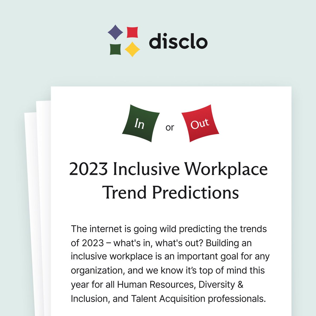letsdisclo's tweet image. Accessibility and inclusion are driving the modern workplace - get the inside scoop with our latest trends report!

disclo.com/trend-report