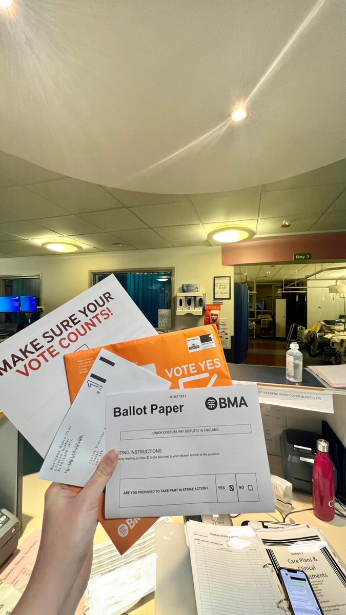 Voting Yes for myself, my patients, to not be the only doctor on night shift for 550 patients, for zero verbal abuse, for more recruitment and retention, for the safety of my patients, for no more doctor suicides. Voting Yes for a Better NHS #BMADoctorsVoteYes