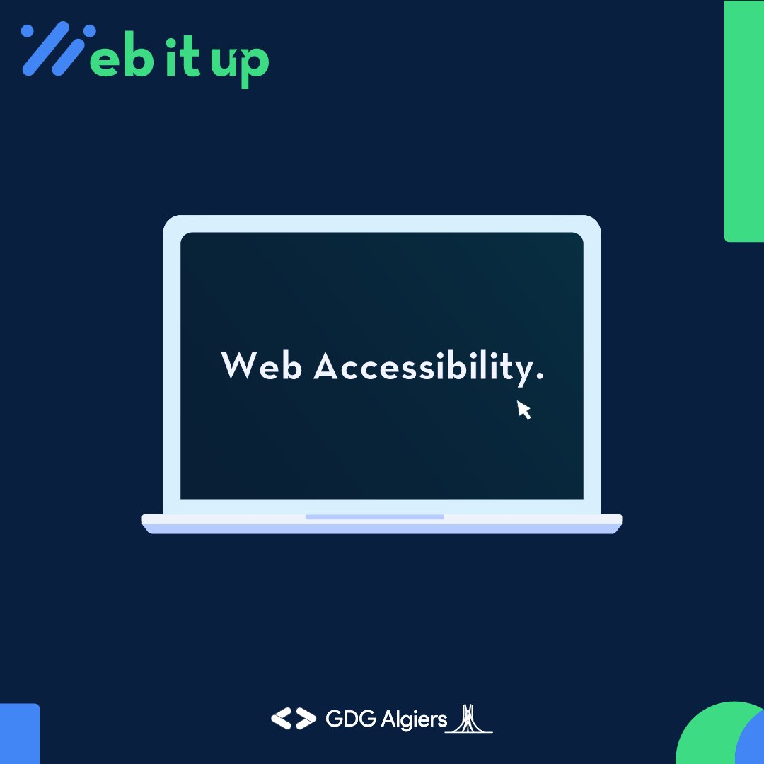 GDG_Algiers's tweet photo. Today's installement of the Web Performance chapter from Web it up dives into Web Accessibility 🧑💻 to help you discover more about it and the techniques used to meet its standards🔥
Tune in soon for more content to come! 👀
#GDG #GDGAlgiers #webdev #WebAccessibility #webitup https://t.co/4D4o7eIWeE