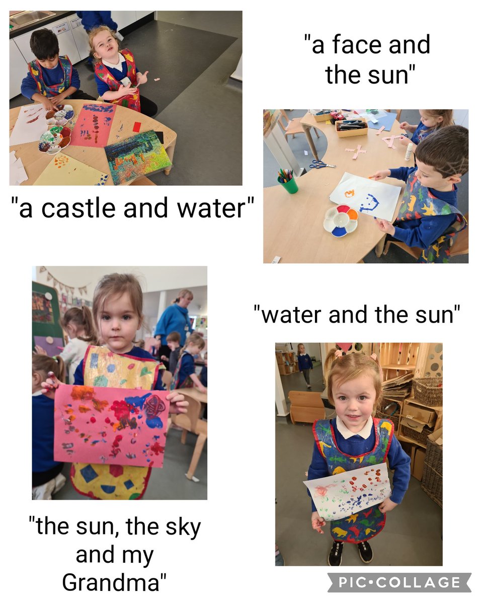 nurserydennyps's tweet photo. We are learning about Georges Seurat who paints using a technique called Pointillism.
Children have been sharing what they think about his artwork and have been creating their own by finger painting and using circle collage materials. @ArtistMomentELC #creativity #georgesseurat https://t.co/8RytKirazN