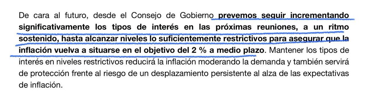 _ATTrader_'s tweet photo. Información importante/interesante 🔍
#inflacion zona euro:
2023: +6,3%
2024: +3,4%
2025: +2,3%
#TipoDeInteres ➡️ objetivo 3,4%
#APP ➡️ reducción desde 03/23 hasta fin 2T ➡️ 15mm €/mes ➡️ aprox 50% de los vencimientos
#PEPP ➡️ reinversión hasta fin 2024 https://t.co/QHGltyz7Lj