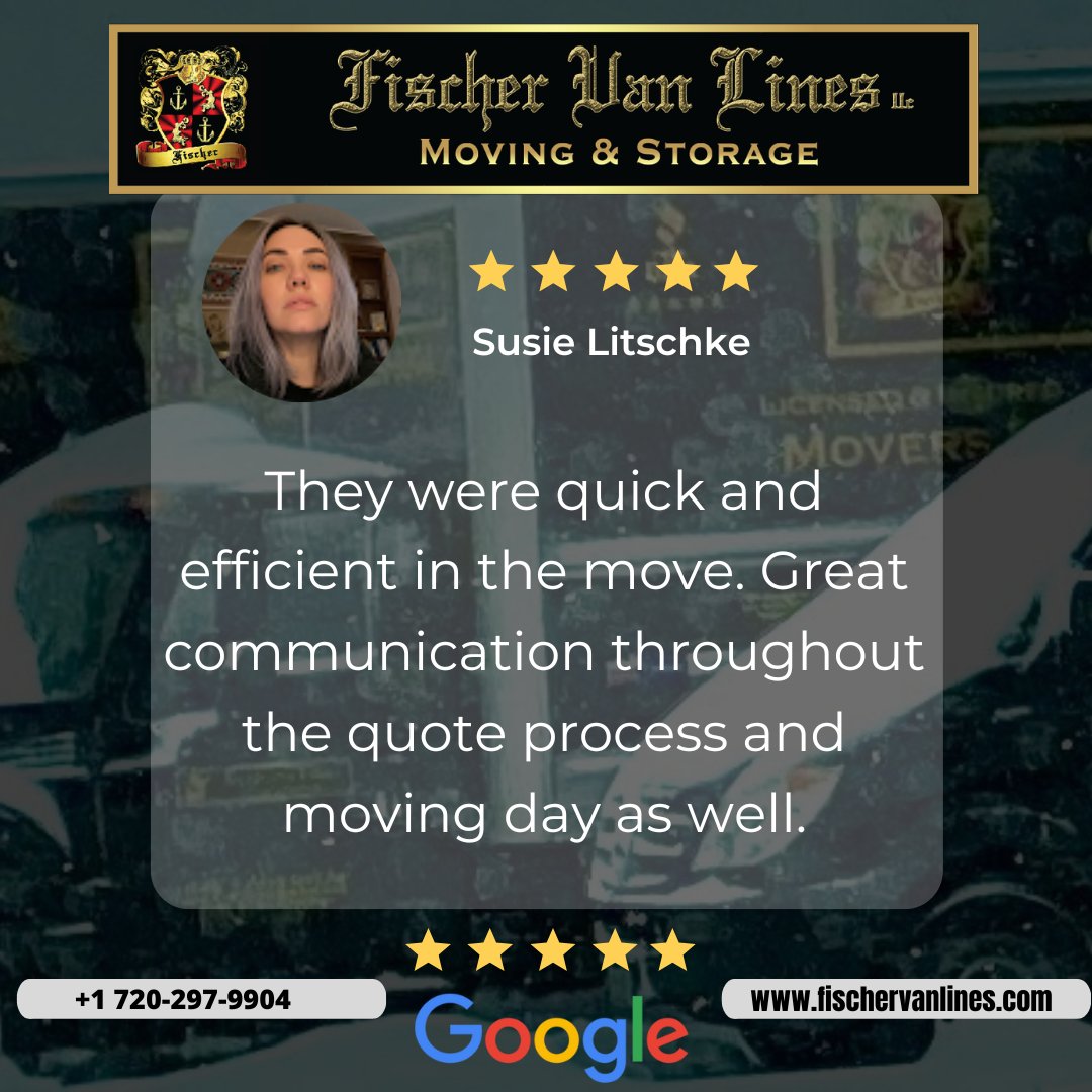 fischervanlines's tweet photo. Susie, thank you so much for the kind words! ππ
https://t.co/Gp6vJe1aY9
For more info Call/contact us today
Email - jfischer@fischervanlines.com
Phone - +1 720-297-9904
#fischervanlines #review
#coloradofaves #ilovedenver #denver #denvercolorado #denverblogger #denverguide https://t.co/Kem4cpaGTn