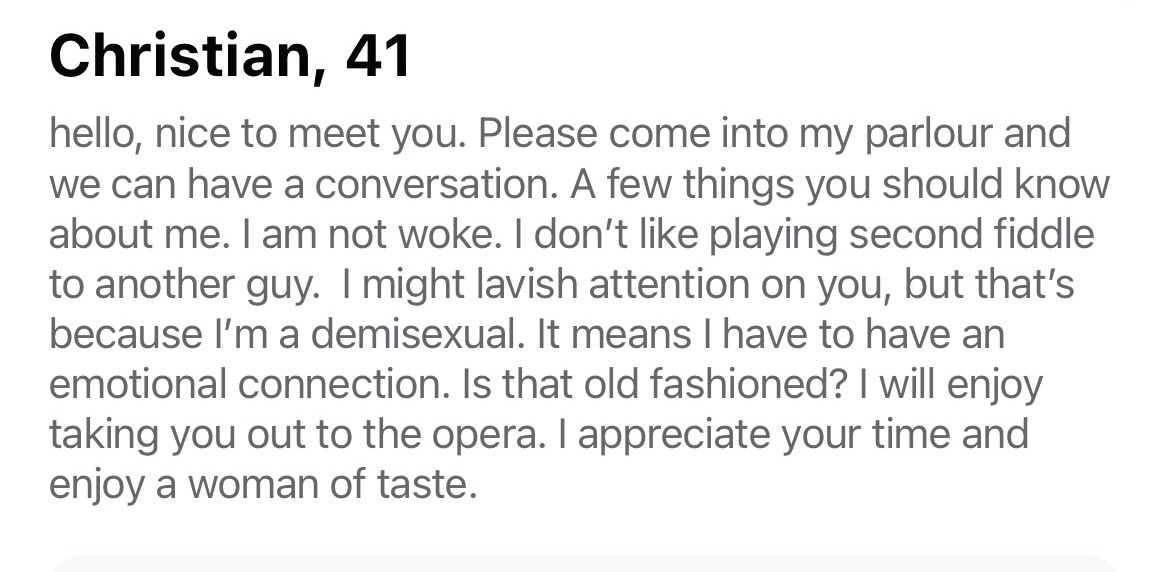 At no point in reading was I capable of guessing what the next sentence would say.