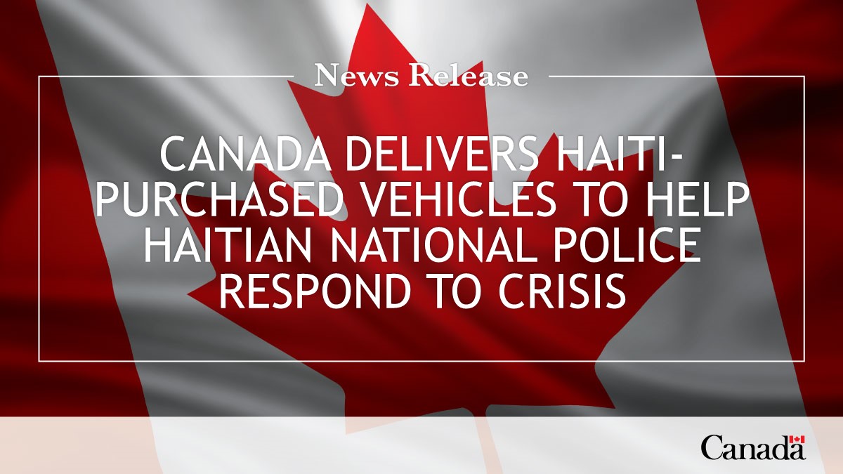 CanadaFP's tweet photo. Canada delivers Haiti-purchased vehicles to help Haitian National Police respond to crisis
Read more: https://t.co/CAZQEvE15b https://t.co/LkeOFMJE1B