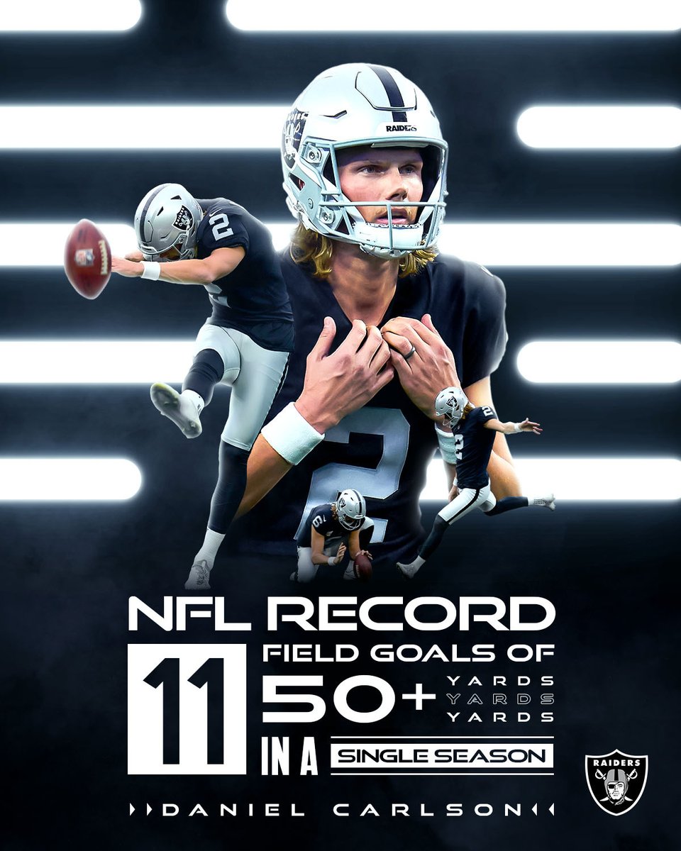 Raiders's tweet image. They don&apos;t call him Cash Money Carlson for nothing! ❄️