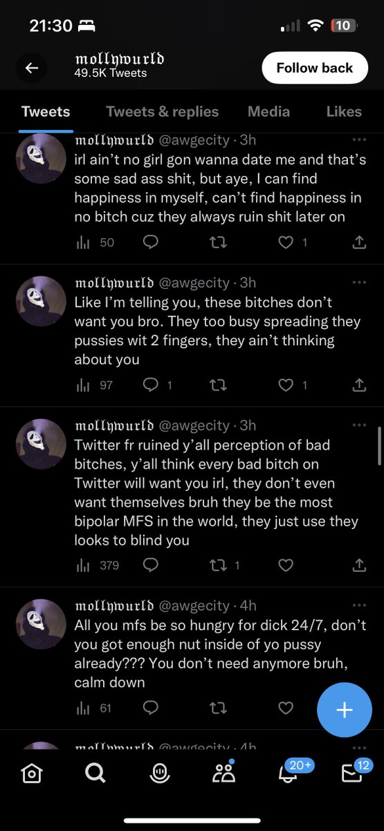 bra niggas get broke up wit n start tweetin like dis😭😭💔