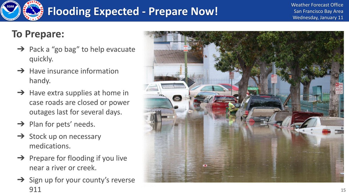 NWSBayArea's tweet photo. Rain continues into this evening with new flooding possible in the North Bay. Another impactful system Friday into the weekend with renewed flooding concerns area-wide. Keep up with forecast updates and stay safe! #cawx https://t.co/UFcK7boDle