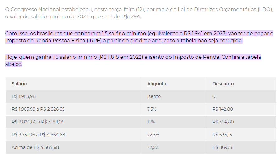 Expectativa:
"Aiiiinnnnnnnn....  vamos distribuir as riquezas dos mais ricos"

Realidade:
"Imposto de renda para quem recebe mais de 1,5 salários."

1,5 Salário é RICO.

FAZ O L!