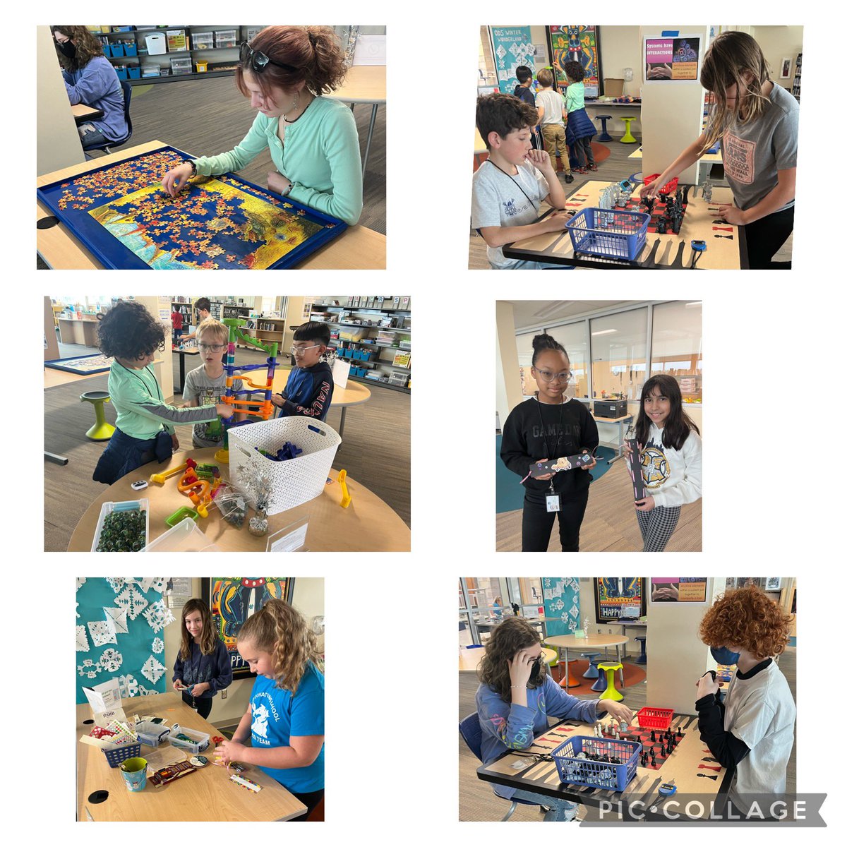 All the things: puzzles, games, and crafts! #makerspace #alldayfun #funforall #vblms