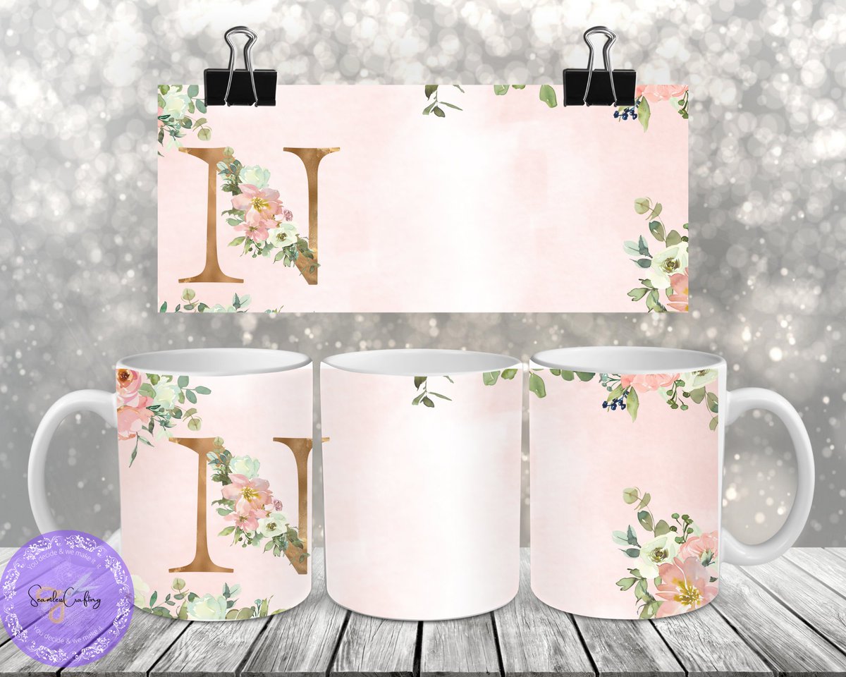 Personalised Initial and name floral mug with a coaster and this is a full design.
numonday.com/product/person…
 #ukmakers #craftbizparty #valentines #numonday #craftBizParty #htlmp #htlmpinsta #supportsmallbusiness #handmadewithlove #custommade #earlybiz #htlmphour