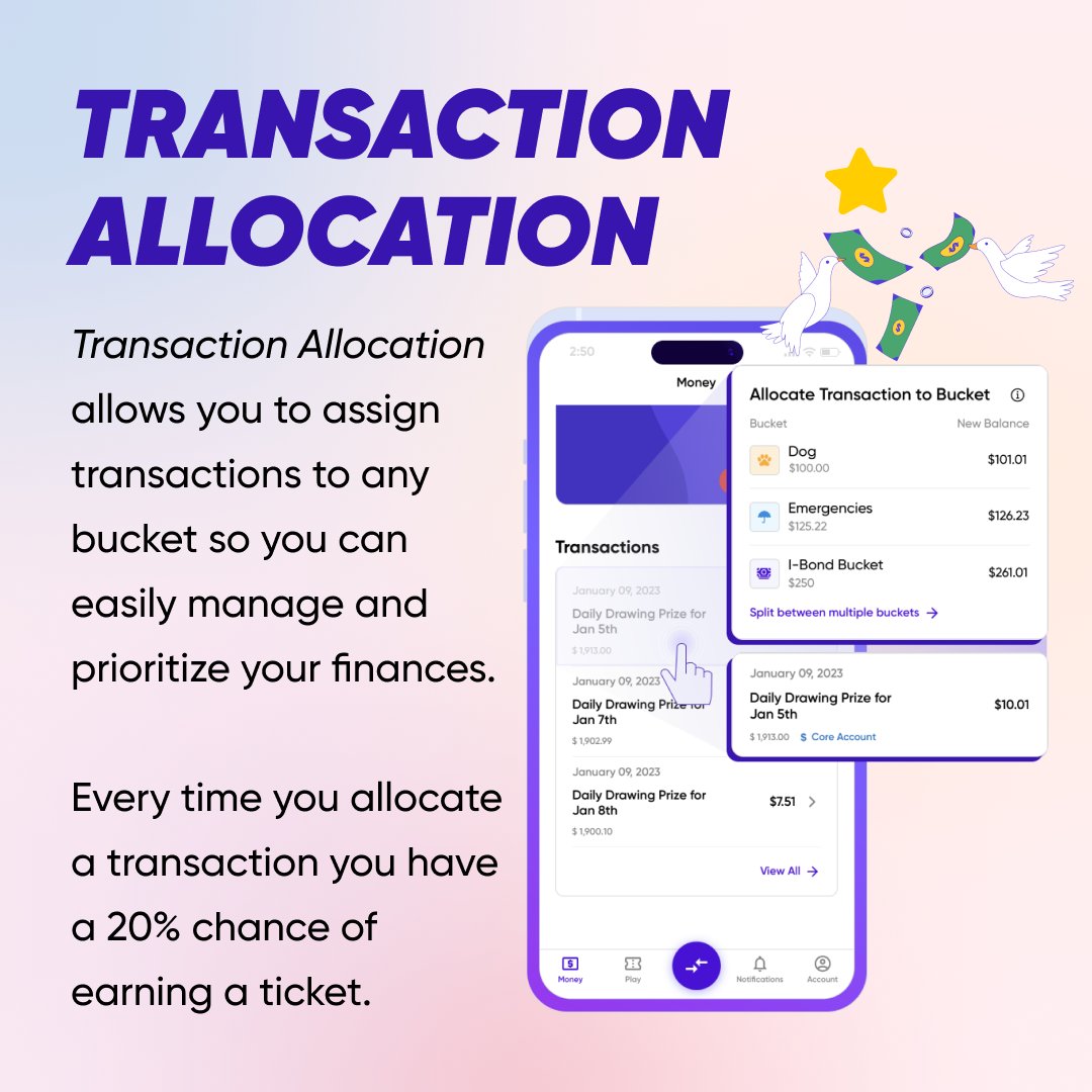 winwithyotta's tweet photo. HEY YOTTA GANG!!! We've been working on some new features to make saving money more fun, and empower members to get more control over their saving &amp; spending. Introducing... 💸SAVING STREAKS💸 &amp; ✨TRANSACTION ALLOCATION✨!!! https://t.co/b828tvAe0D