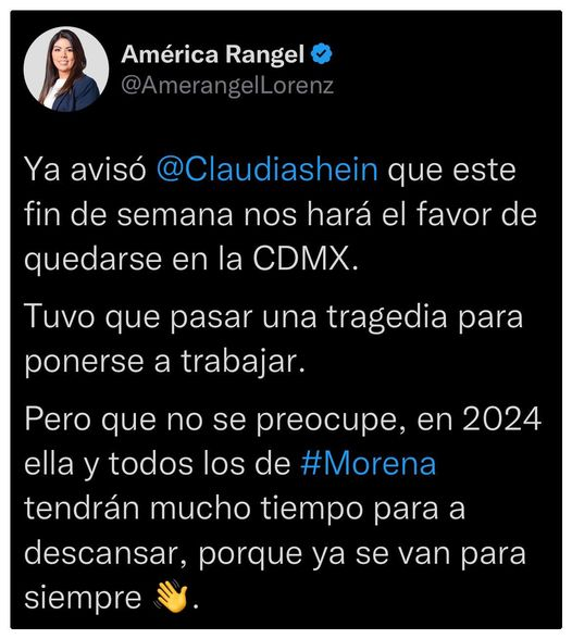 rcjaime's tweet photo. Pero que gran detalle @Claudiashein mira que dejar tu campaña presidencial para ponerte a trabajar, no cualquiera, que afortunados somos. https://t.co/iypYhQwW8V