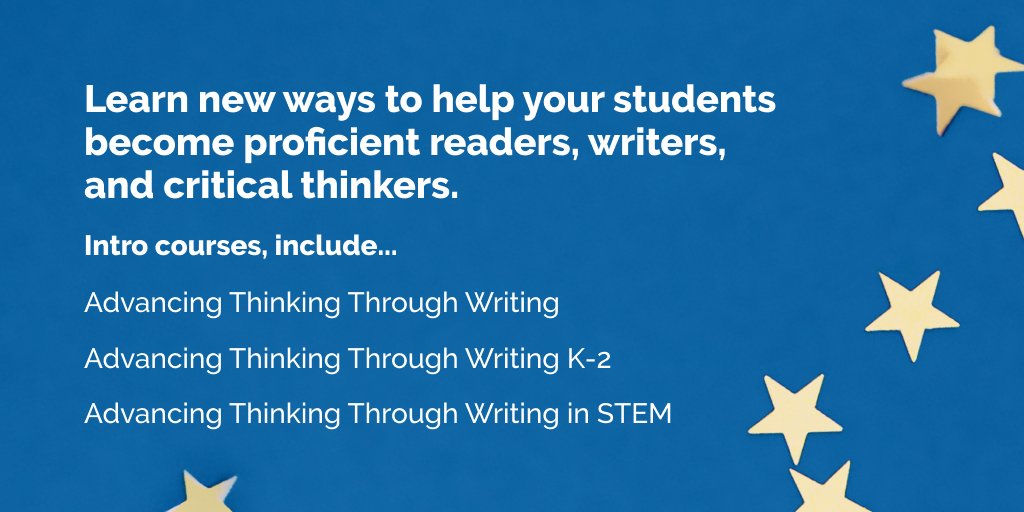 TheWritingRevol's tweet image. Want to learn more about our approach to teaching expository writing? Consider registering for one of our courses ➡️ thewritingrevolution.org/courses/?utm_s…