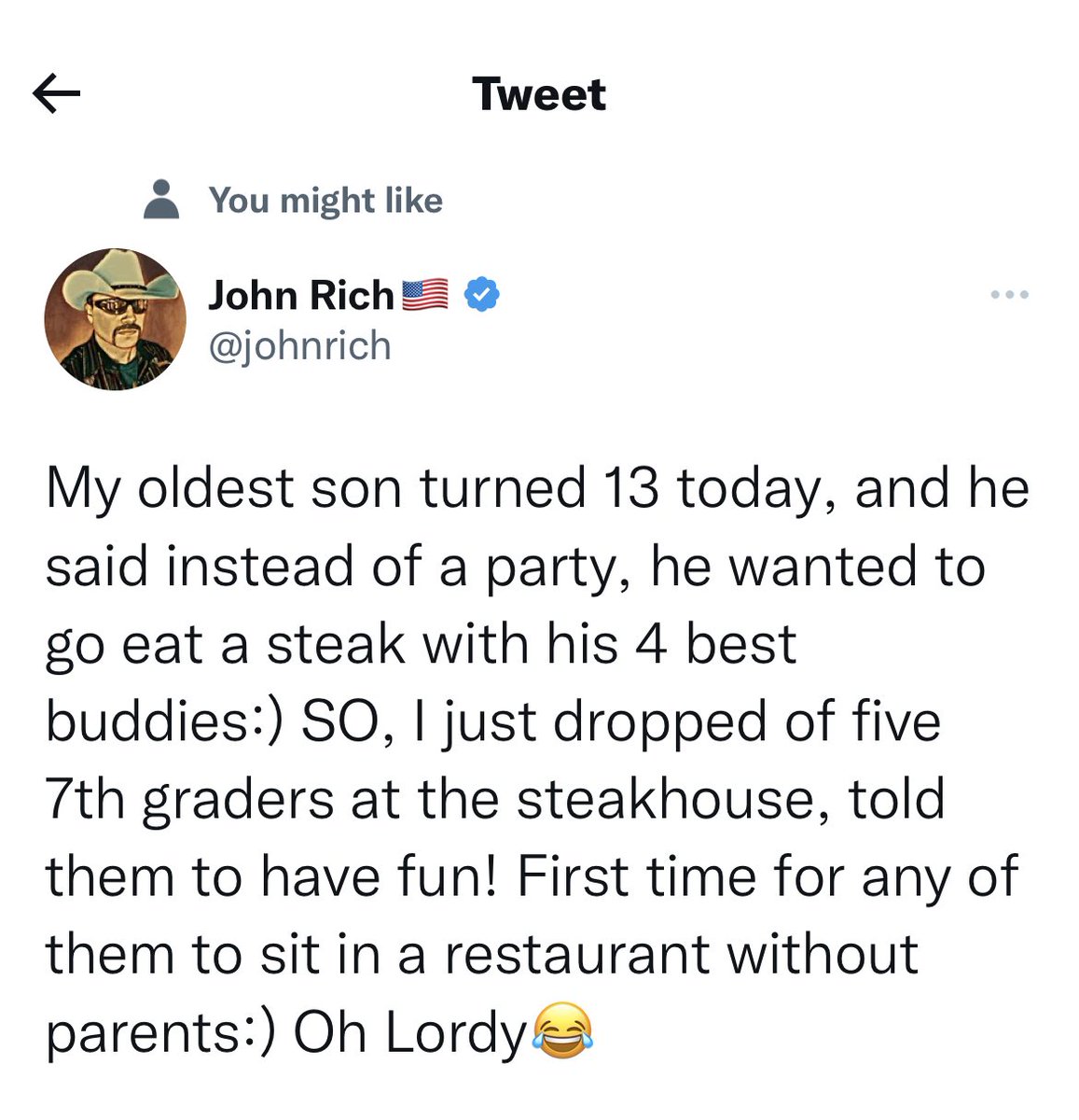 Is everyone getting “You might like” tweets like this?

Why would Twitter think “I might like” anything this ignorant fuckwit has to say? 

Seriously?