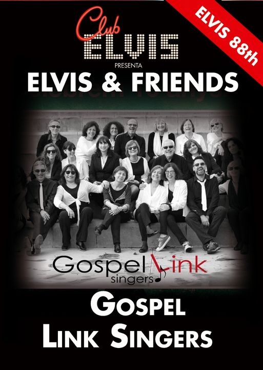 CLUB ELVIS PRESENTA: ELVIS &amp; FRIENDS
Luz de Gas. Barcelona
Solo faltan 10 días!!!
Es momento de empezar a presentar a nuestros artistas invitados, y lo hacemos con @GospelLinkSingers. 
ENTRADAS: bit.ly/3iJec2h
Y en el <a href="/99MotoBar/">99% Moto Bar</a>  
Concierto a beneficio de <a href="/Setca2/">SETCA</a>