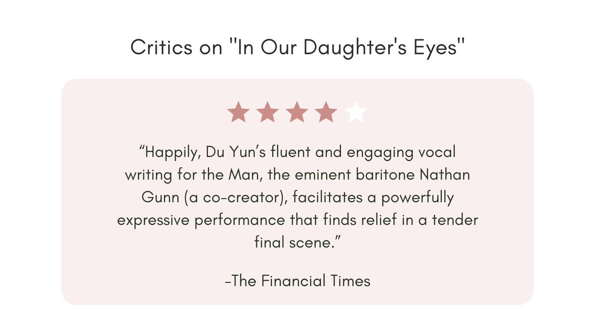 Only four shows are left for the east-coast premiere of 'In Our Daughter's Eyes', an opera by The PROTOTYPE Festival, co-presented by BPAC. Get your tickets now, the show is up until January 5th, 2023! @PROTOTYPEfest