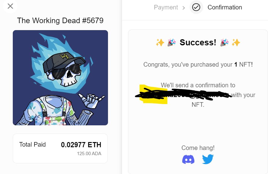 DGKAcid's tweet photo. first ETH sale Iβve seen on @jpgstoreNFT such a cool feature π #WorkingDeadNFT https://t.co/YDc3whudxA