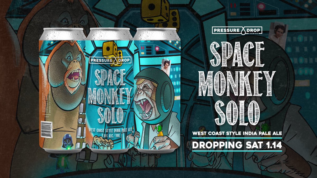 Space Monkey Solo! Draft and cans drop this Saturday at 11AM, only at our Elmwood Ave pub…don’t miss this epic West Coast adventure! 🚀✨🐒🦧🍻