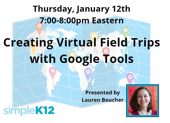 SimpleK12's tweet photo. Lower the walls of your classroom and introduce students to far-away destinations! Join Lauren Boucher for this interactive workshop as she shares how to create immersive virtual explorations using Google Tools for Education. @BoucherLauren 

Join Us!🌎 https://t.co/veDbUMCu5W https://t.co/ZNNGPgOkoA