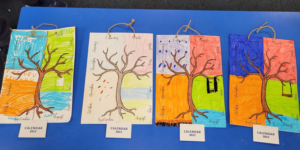 MrsARankin76's tweet photo. Primary 6 started back the new term by creating seasonal calendars for the new year. They were very pleased with how they turned out! @LethamPrimary #NewYear2023 #newterm https://t.co/1NLIKfVAPf