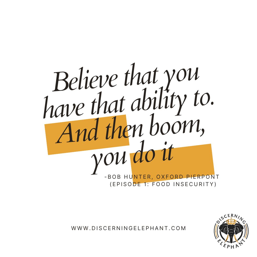 The possibilities to make a difference are limitless. Believe you can! 

Check out the Discerning Elephant's Podcast Episode 1: Food Insecurity at DiscerningElephant.com

#discerningelephant #oxfordpierpont  #femalepodcasts #femalepodcast #dogoodpodcast