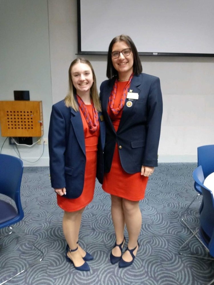 WellsvilleEagle's tweet photo. Wellsville FBLA State officers, Kendra Kemp-Treasurer and Jocelyn Johnson-Secretary, attended and participated in the CTSO Citizenship Day in Topeka! They listened to speakers and presented to the Kansas State Board of Education, along with the other CTSO organizations from KS! https://t.co/ZKck0x0WL0
