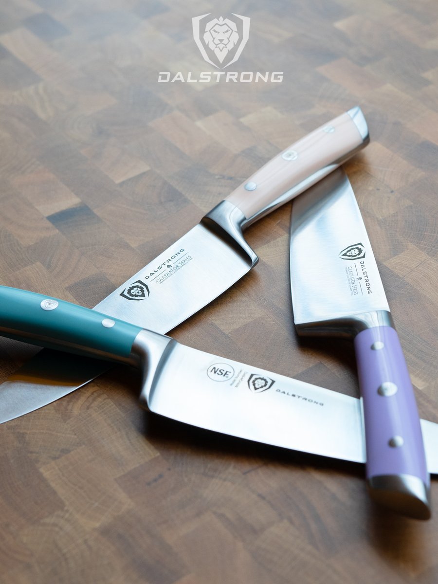 dalstrong's tweet photo. The original Gladiator Chef's Knife, the everyday kitchen workhorse, the all-powerful, German steel, super reliable sidekick every chef needs. Now available in even more colors. https://t.co/ryVMlxJPUg #dalstrong #ChefKnife https://t.co/JPYxLQdYSW