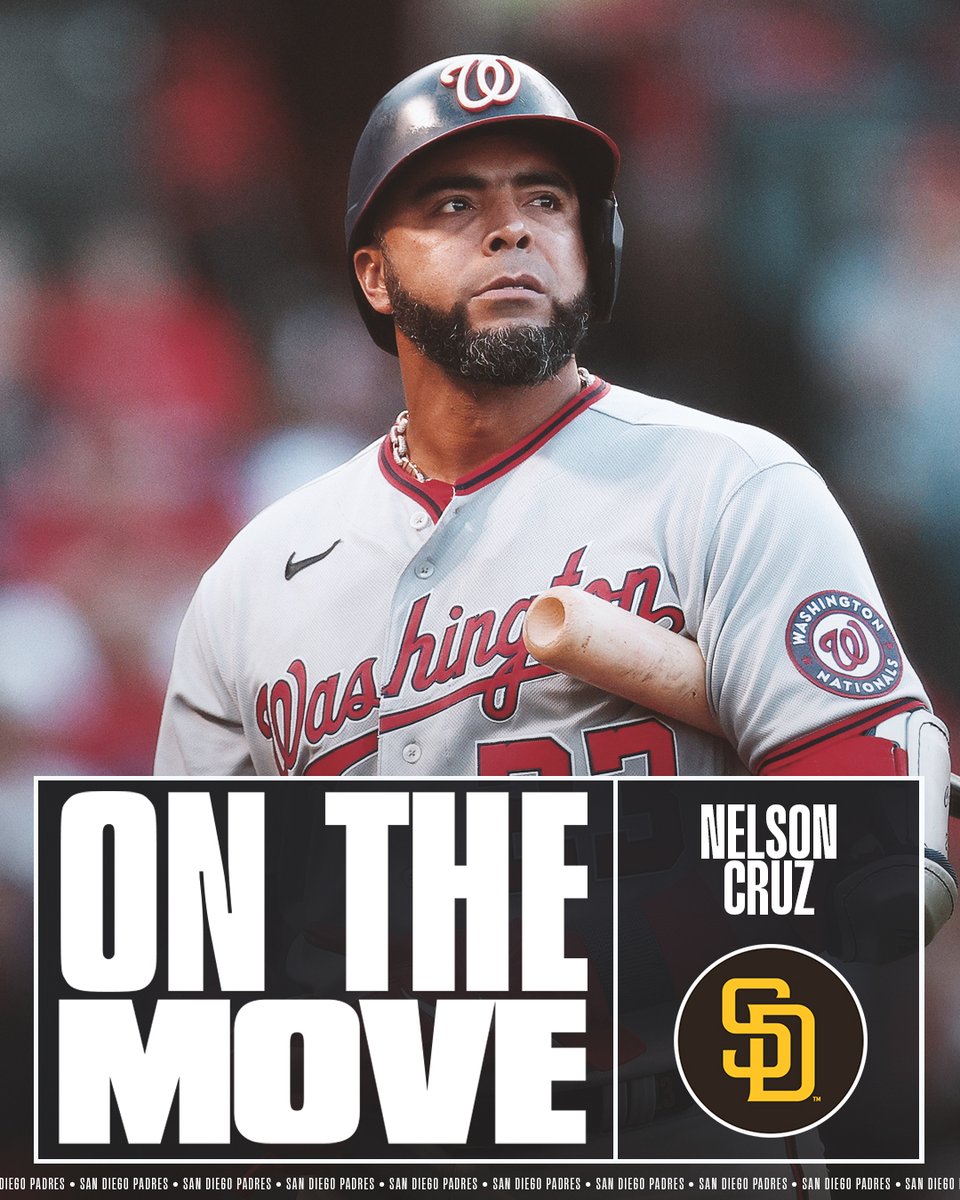 MLB's tweet photo. Padres, DH Nelson Cruz reportedly agree to a 1-year deal, per https://t.co/Z3s2EpgF39's Shaun O'Neill. https://t.co/A36hz1Zqm6
