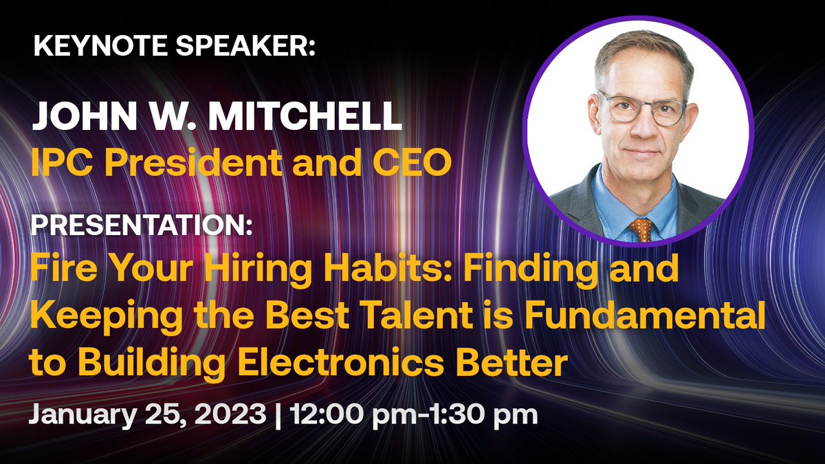 Will you be attending IPC APEX EXPO? Join me on January 25th as I discuss key #businessstrategies and #management directions that can tip the tables in your favor to keep and recruit the best talent for your organization. 

More details: ow.ly/cIJM50Moj4u